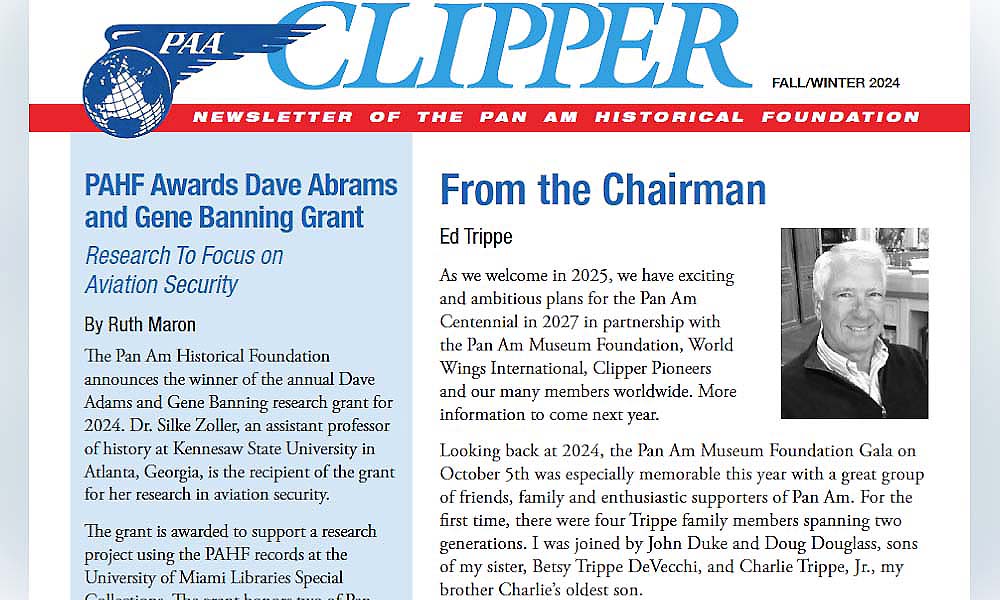 PAHF Clipper Newsletter Cover, Fall-Winter 2024